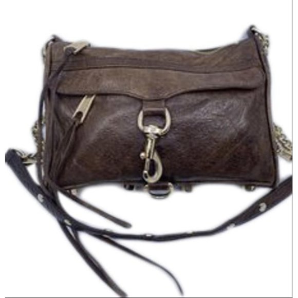 Rebecca Minkoff Unique Front Clasp Dual Compartment Brown Leather Should… - Picture 1 of 10